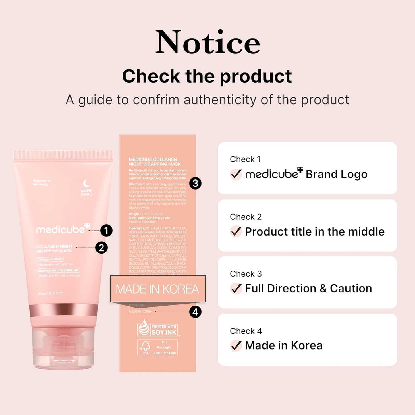 Medicube Collagen Overnight Wrapping Peel Off Facial Mask Pack