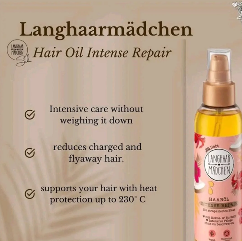 Langhaar Madchen Intense Repair Hair Oil