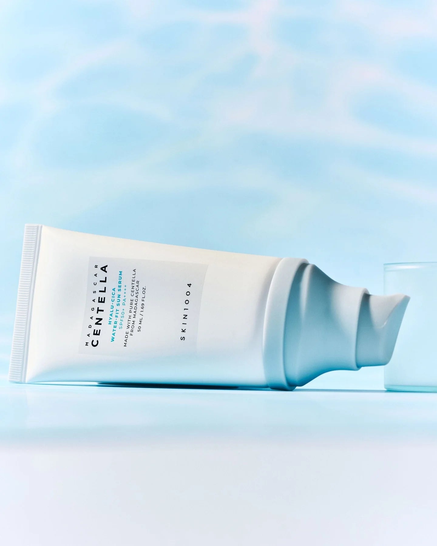 Skin1004 Hyalu-Cica Water-Fit Sun Serum SPF50+ PA++++ Feather Light Moisturizing SPF with Glow